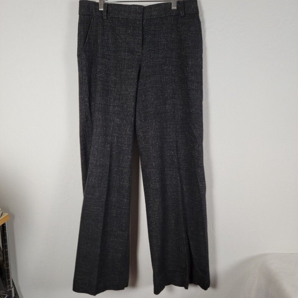 Classiques Entier Womens Sz 8 Black Wool Blend Career Work Straight Dress Pants